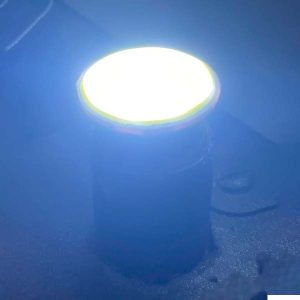 lámpara LED COB 2 polos chata con pata despareja para autos 12V