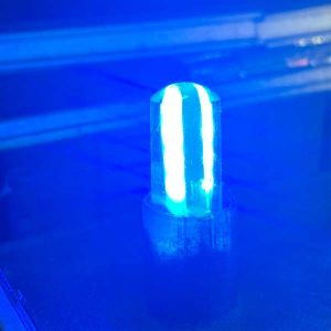 lámpara LED T10 de silicona 12V en colores blanco, azul, rosa, ámbar, celeste y rojo