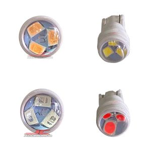 lámpara LED T10 cerámica PRO multicolor 12V con 3 SMD para señalización automotriz