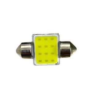 lámpara LED tubular COB blanca 6000K 12V para interior de auto, disponible en 31, 36, 39 y 42 mm