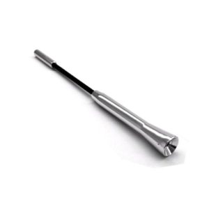 Antena Mástil Tuning gris plateado - Universal con 2 Adaptadores (18.2 cm)