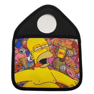 Bolsa Porta Objeto/Basura Para Palanca de Cambio Con Homero Los Simpsons
