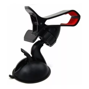 Soporte Ventosa al Torpedo con Pinza Ajustable para Celular y GPS - Color Negro