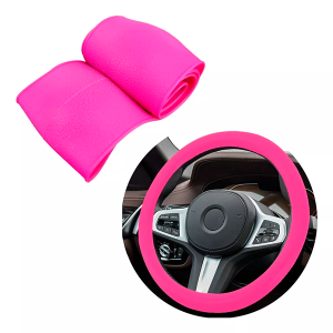Cubre Volante De Silicona Texturado – Modelo Universal rosa fluo