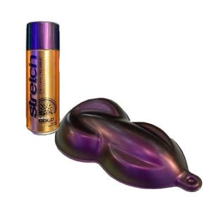 52. Pintura Aerosol Stretch Camaleón sunrise Pintura aerosol Stretch camaleón con efecto tornasolado en combinaciones de violeta, verde, azul y dorado