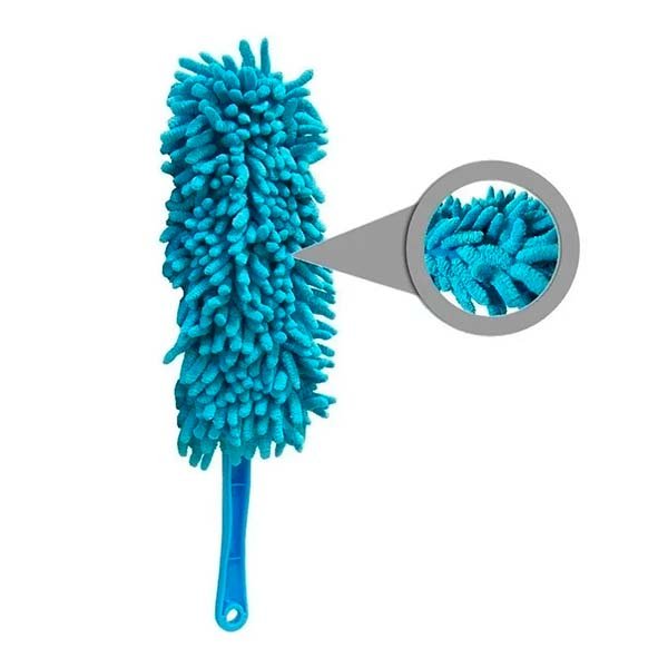 plumero de microfibra extensible LAFFITTE 60 a 100 cm con cabezal chenille para limpieza de autos