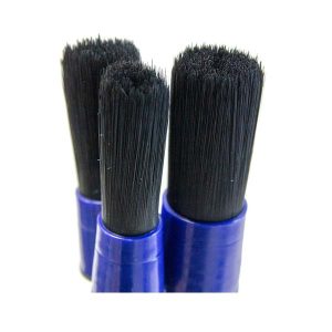 kit de 3 pinceles detailing LAFFITTE con cerdas suaves para limpieza interior y exterior de autos