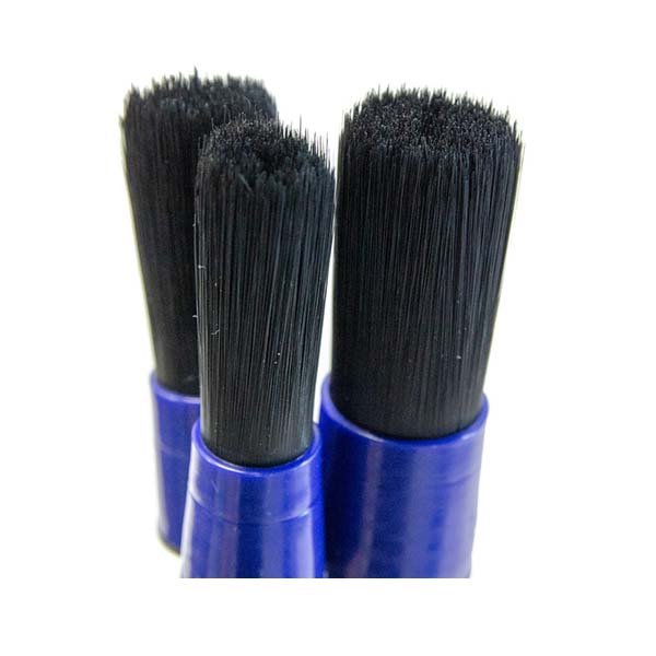 kit de 3 pinceles detailing LAFFITTE con cerdas suaves para limpieza interior y exterior de autos