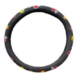 Cubre Volante Flores de Pana Bordado 38cm