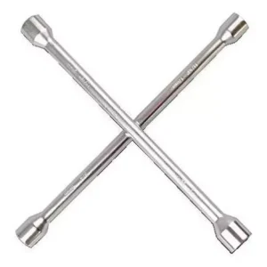 Llave cruz cromada reforzada Iael 4 bocas 17 19 21 23 mm para autos y camionetas