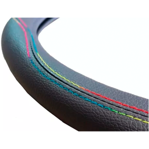 Cubre Volante Rainbow 38cm - Gris o Negro con Hilo Flúo