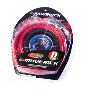 Kit De Cables Maverick 0 Gauge Para Potencia Hasta 3500W