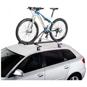 Portabicicletas universal para techo compatible con todo tipo de bicicletas.