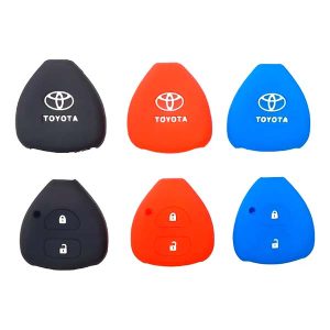 Funda De Llave De Silicona Toyota 2 Botones Corolla / Hilux / SW4 / RAV4 / Etios COLORES