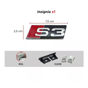 57. Insignia Audi S3 – Logo Emblema 3D Decorativo 2 Insignia Audi S3 - Logo Emblema 3D Decorativo