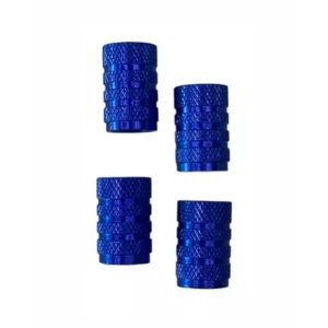 Set de 4 tapas de válvula tipo file en colores rojo, azul, plata, negro, rosa o dorado