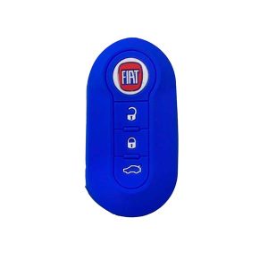 Funda De Llave De Silicona Fiat 500 / Doble / Gran Siena / Bravo / Palio / Mobi azul