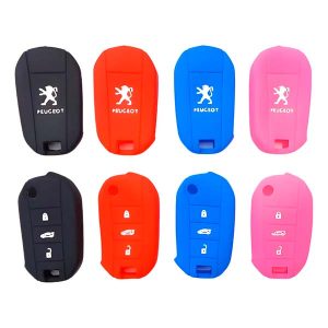 Funda De Llave Peugeot 208 – 3 Botones – Silicona colores