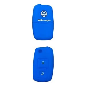 Funda De Llave VW 2 Botones – Amarok / Saveiro – Silicona azul