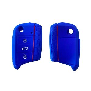 Funda De Llave VW MK7 / GTI / Virtus – Silicona – 3 Botones azul