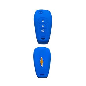 Funda De Llave Tipo Navaja Chevrolet Tracker / Cruze – 3 Botones – Silicona azul