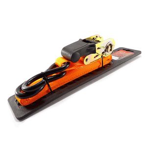Cinta de amarre PRO super reforzada con criquet metálico de 2,5 cm x 5 m y capacidad de 800 kg