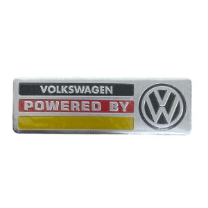 Insignia VW Powered By - Emblema Autoadhesivo de Plástico