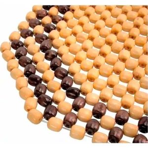 Cubre asiento universal de bolitas de madera para auto con respaldo completo
