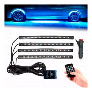 Kit Tira LED Bajo Chasis RGB Audiorítmico con Control Remoto