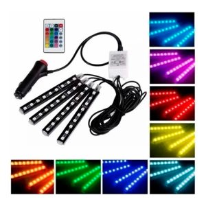 Kit Tira LED Bajo Chasis RGB Audiorítmico con Control Remoto
