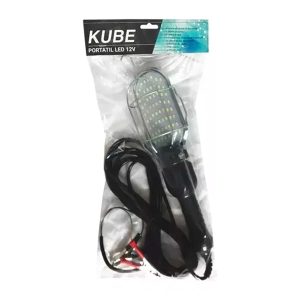 lámpara LED portátil Kube con 64 LEDs SMD, conexión a batería y gancho colgante