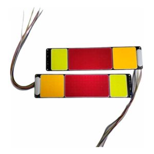 Juego de faro trasero LED largo 12V con funciones de giro, stop, posición y marcha atrás, diseño ultrachato