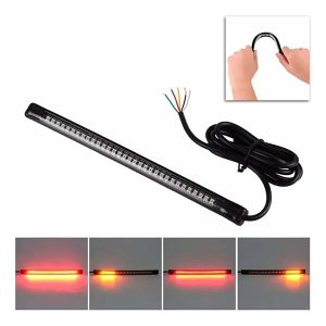 Tira LED DRL roja y ámbar de 17 cm para funciones de giro, baliza, stop y posición 12V