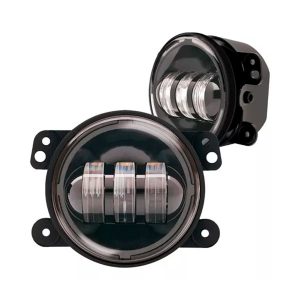 Juego De Faros Redondos 3.5" 30W Sin Aro + DRL Ámbar Y Blanco