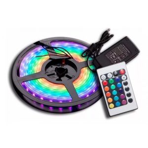 Kit Tira LED 5050 RGB + Control + Fuente 5 metros
