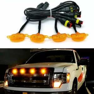 Kit Lámparas LED Mini Plafón Ámbar para Parrilla Símil Raptor (x4)
