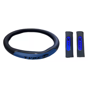 Kit Protector Cubre Volante + Cubre Cinturón Reflectivo AZUL