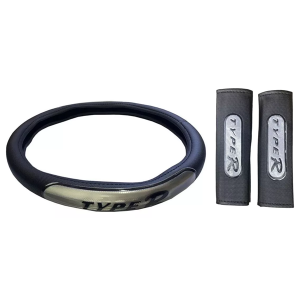 Kit Protector Cubre Volante + Cubre Cinturón Reflectivo GRIS