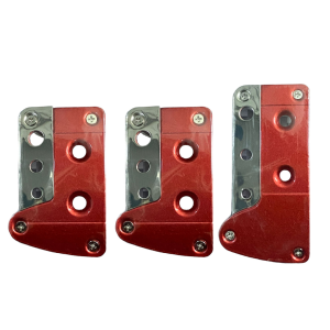 Set de Pedaleras Deportivas Racing - Aluminio Perforado Universal ROJO