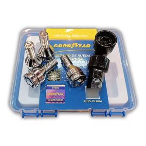 Antirrobo Premium Cromado para Llantas 4 Agujeros - Compatible con Renault, Chevrolet, BMW, VW, Ford y más