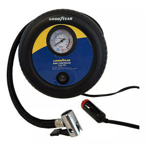 Compresor Portátil 12V Goodyear para Auto, Moto y Cuatrimoto – 150 PSI