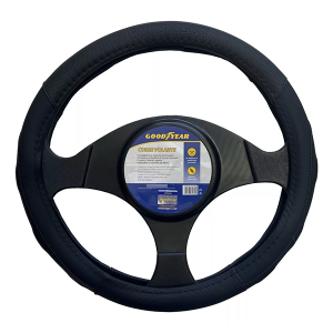 Funda Cubre Volante Goodyear 38cm - Negro Combinado Picado