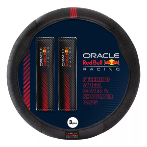 Kit Cubre Volante + Cubre Cinturón Red Bull | Negro con Rojo
