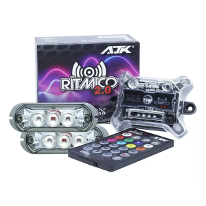 Kit Strobo RGB Rítmico 2.0 AJK – 9W con Control Remoto