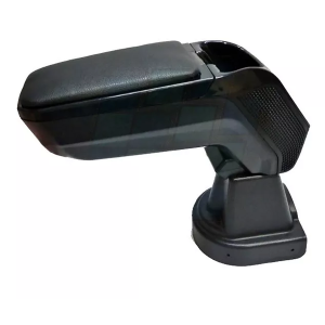 Apoya brazo de ecocuero negro para Chevrolet Aveo, con acolchado, porta objetos y regulable en altura. ¡Nuevo modelo, rebatible y fácil de instalar! 🚗✨