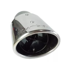 Cola de Escape Universal Ovalada Tipo Turbo CE-002 - Acero Pulido