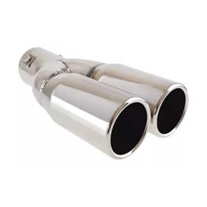 Cola de Escape Universal Doble CE-007 - Acero Inoxidable Cromado