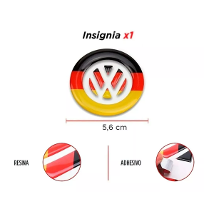 67. Calco Insignia Centro de Volante Volkswagen Alemania – Adhesivo de Resina 2 Calco Insignia Centro de Volante Volkswagen Alemania - Adhesivo de Resina