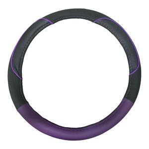 Cubre Volante Cuerina Negro Combinado 38cm