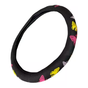 Cubre Volante Negro Con Mariposas – 38cm